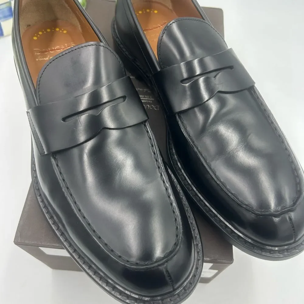 Men’s Doucal’s leather penny loafers size 46 made in Italy - Picture 3 of 9